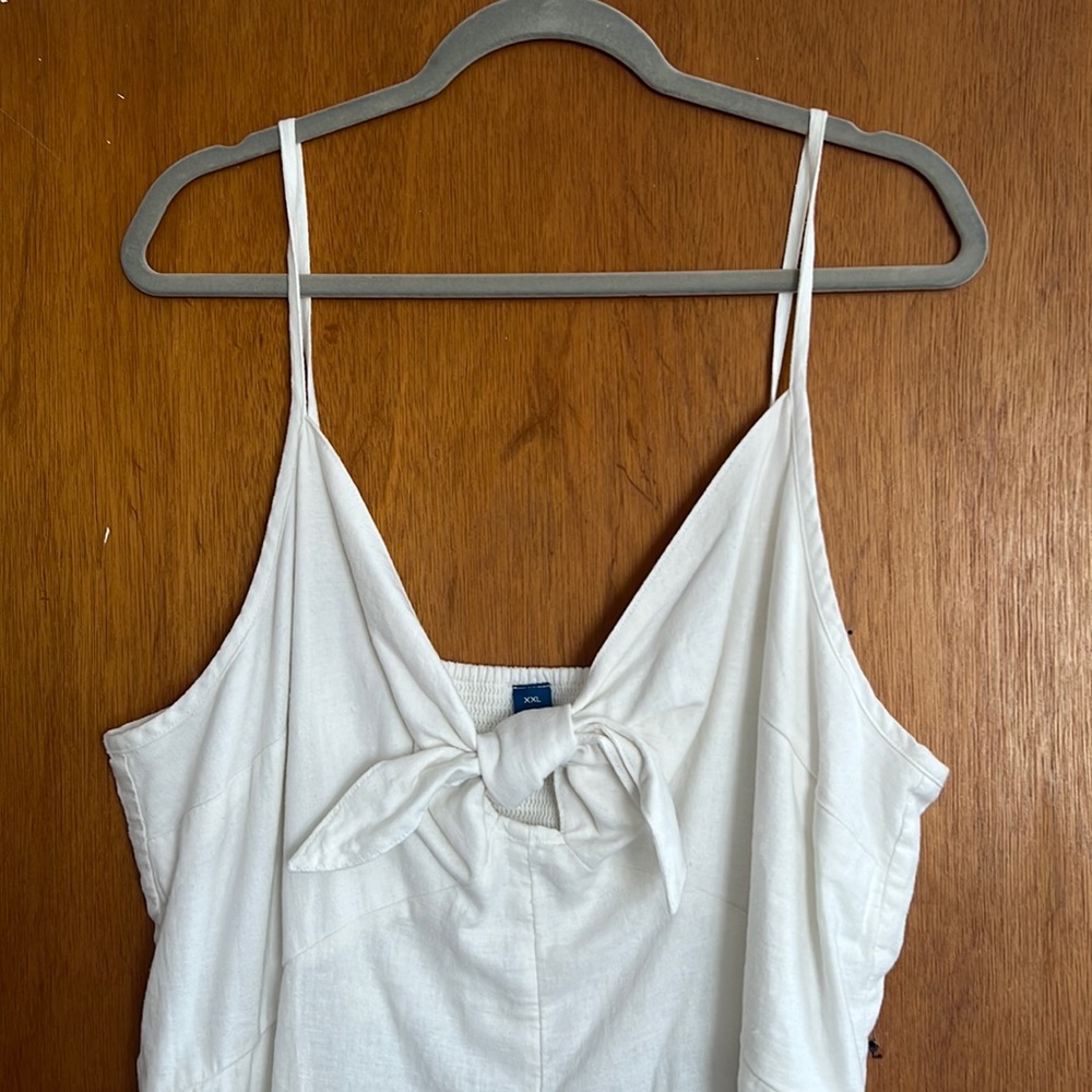 White old navy tie front Jumper